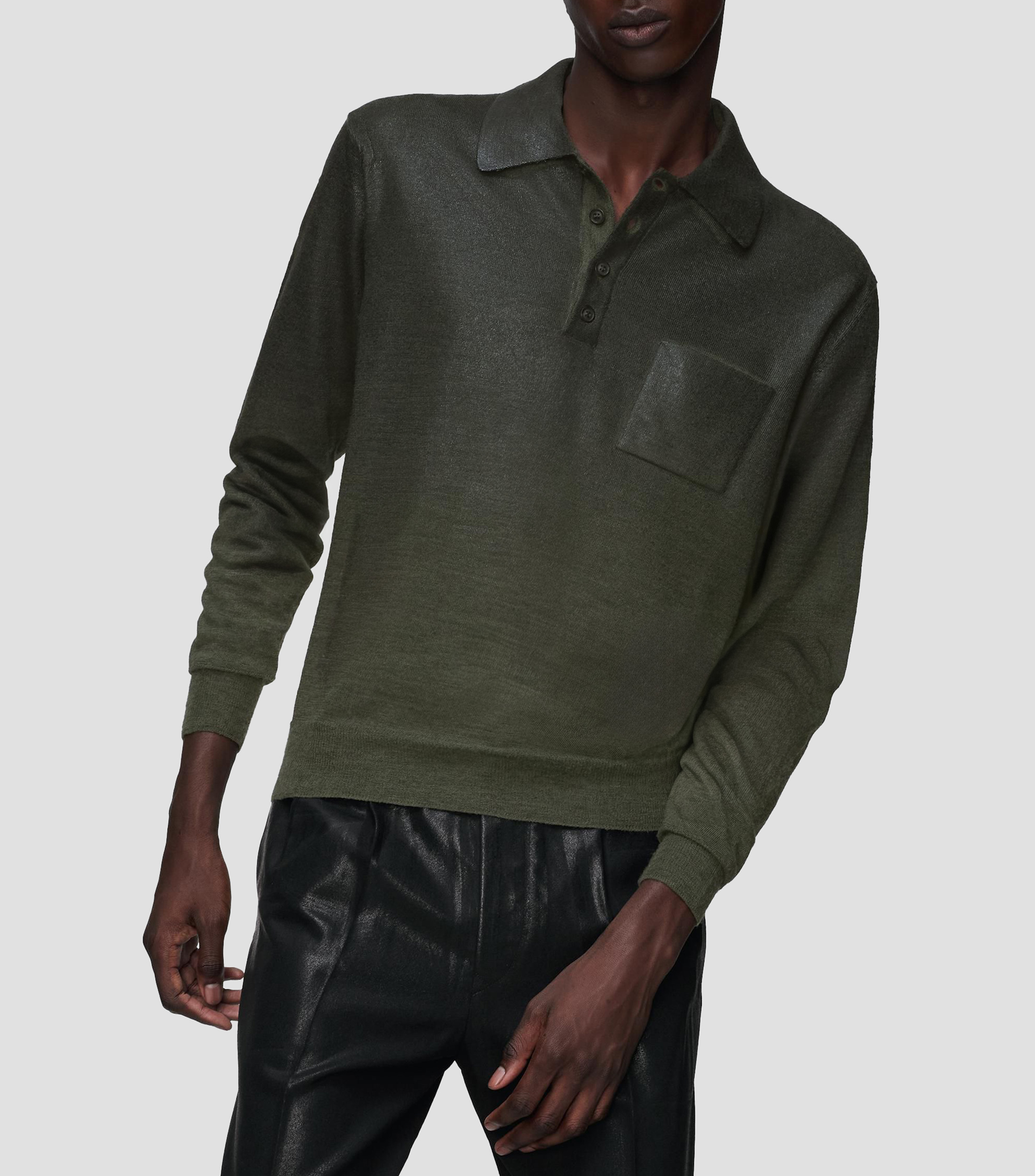 Suéter cuello polo Hombre